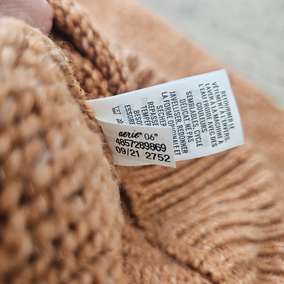 Aerie Sweater Womens Small Oversized Long Sleeve Mock Neck Preppy Pullover - Picture 15 of 16